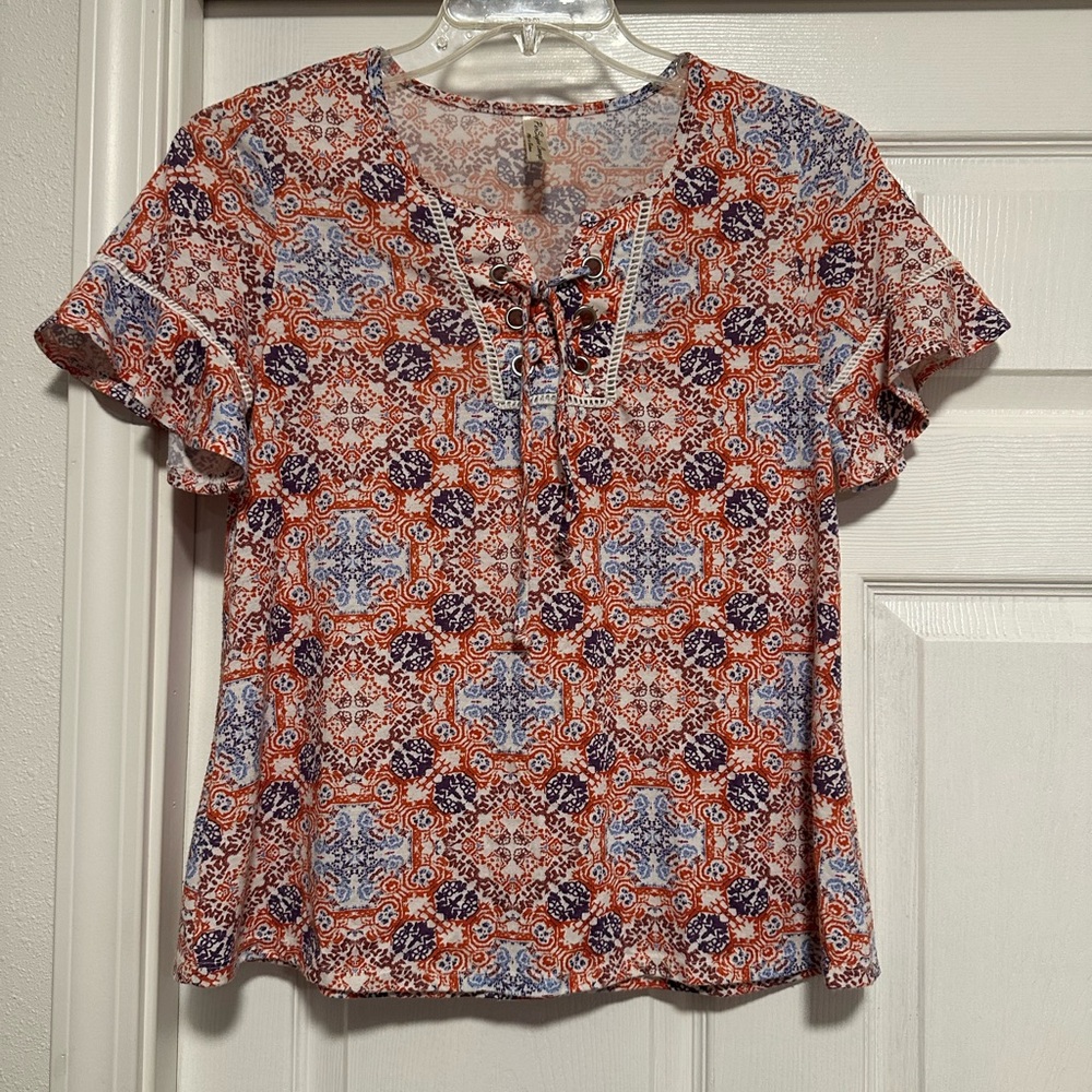 Colorful Short Sleeve Soft and Cozy Shirt PerSeption Concept Women's S